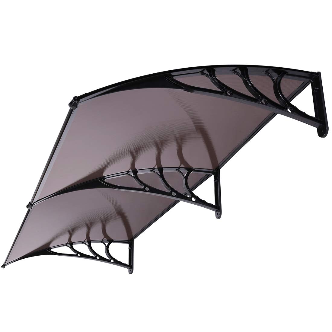 Brown Polycarbonate Window Door Awning 38 Inch x 78 Inch T94058