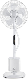 Oscillating Misting Pedestal Fan with Remote Control, 3-Speed, 16-inch, White N61076