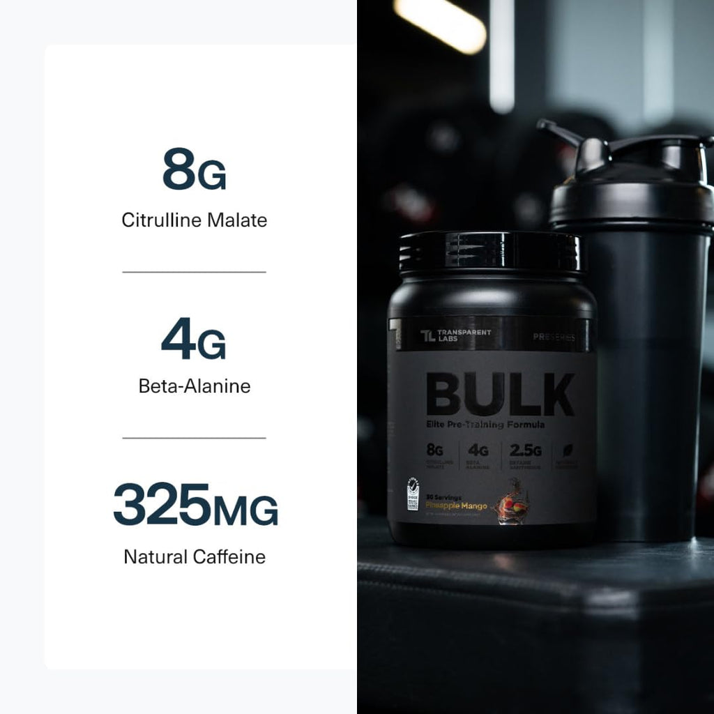 Sugar Free Pre Workout with Beta Alanine, Citrulline Malate & Caffeine, 30 Servings F5267