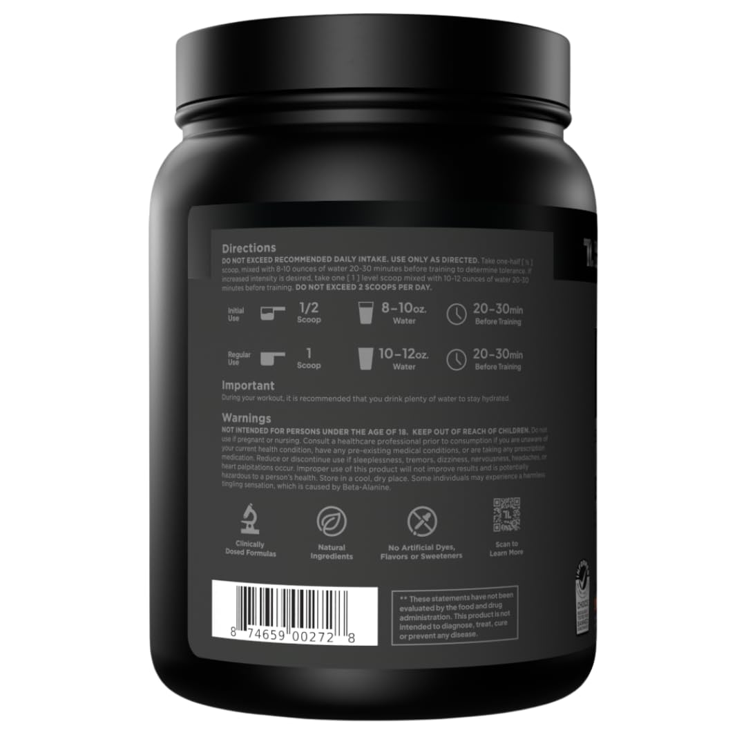 Sugar Free Pre Workout with Beta Alanine, Citrulline Malate & Caffeine, 30 Servings F5267
