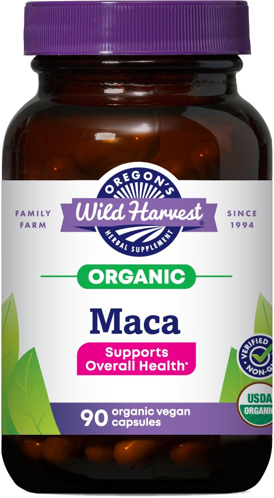 Organic Maca Root Herbal Supplement, 90 Count X905