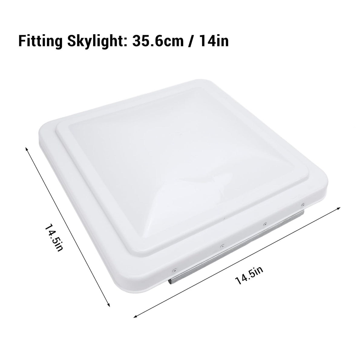 2 Pack 14 Inch White Polypropylene RV Roof Vent Cover A8807