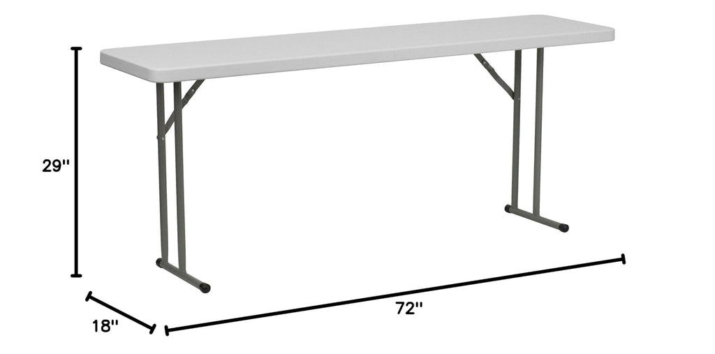 6 ft Plastic Folding Training Table 4-Pack I5905