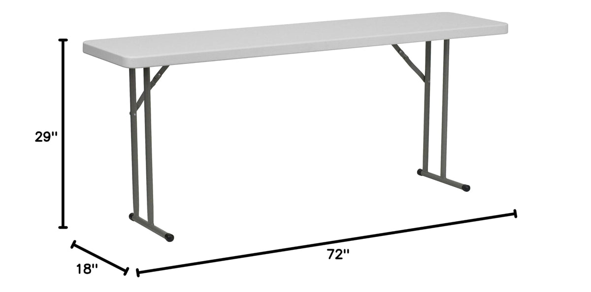 6 ft Plastic Folding Training Table 4-Pack I5905