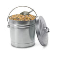 6 Gallon Galvanized Steel Round Trash Can with Locking Lid E46307
