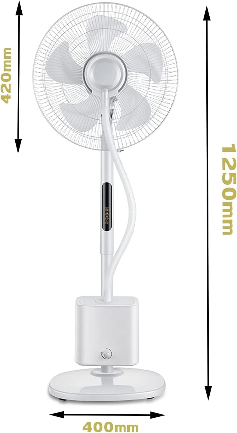 Oscillating Misting Pedestal Fan with Remote Control, 3-Speed, 16-inch, White N61076