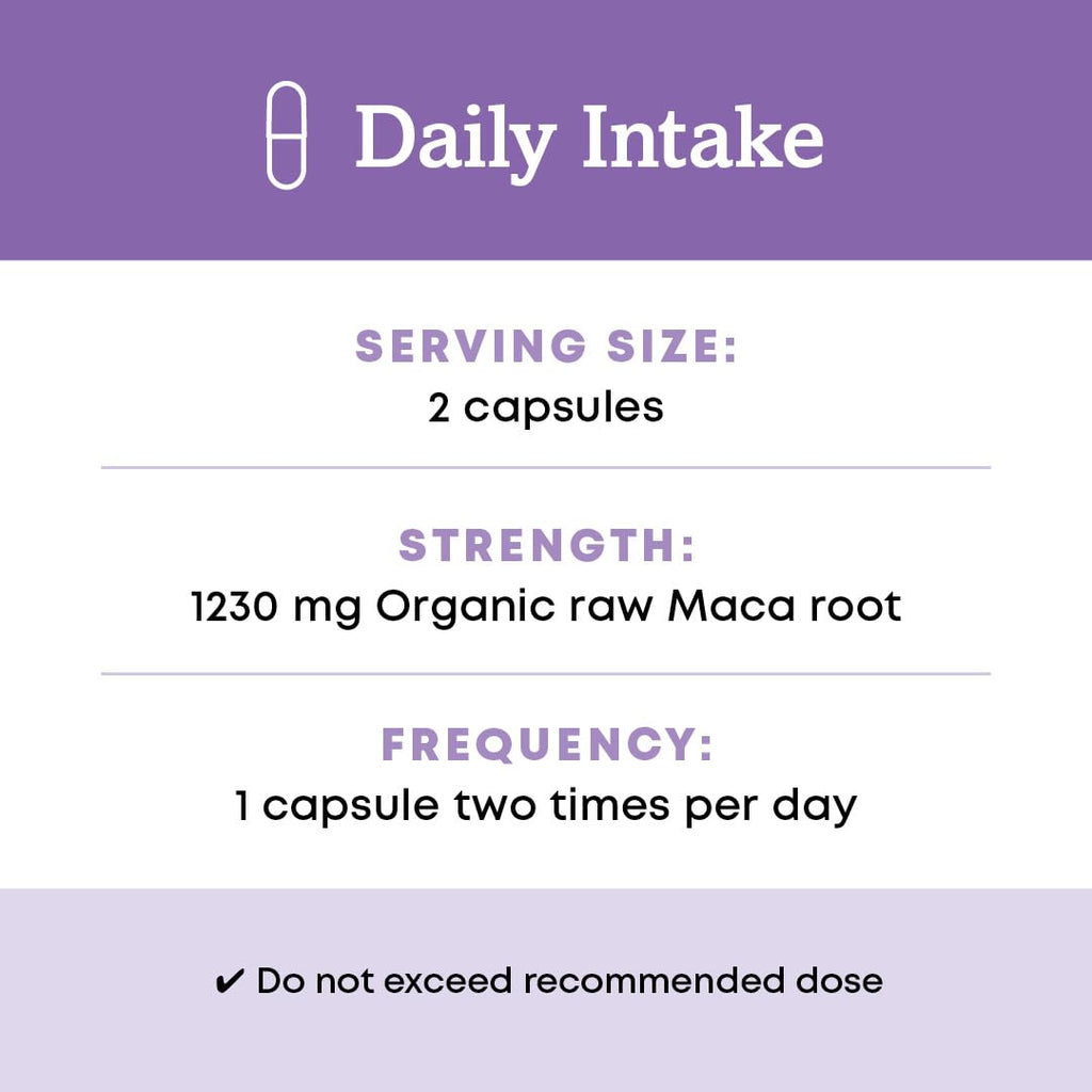 Organic Maca Root Herbal Supplement, 90 Count X905