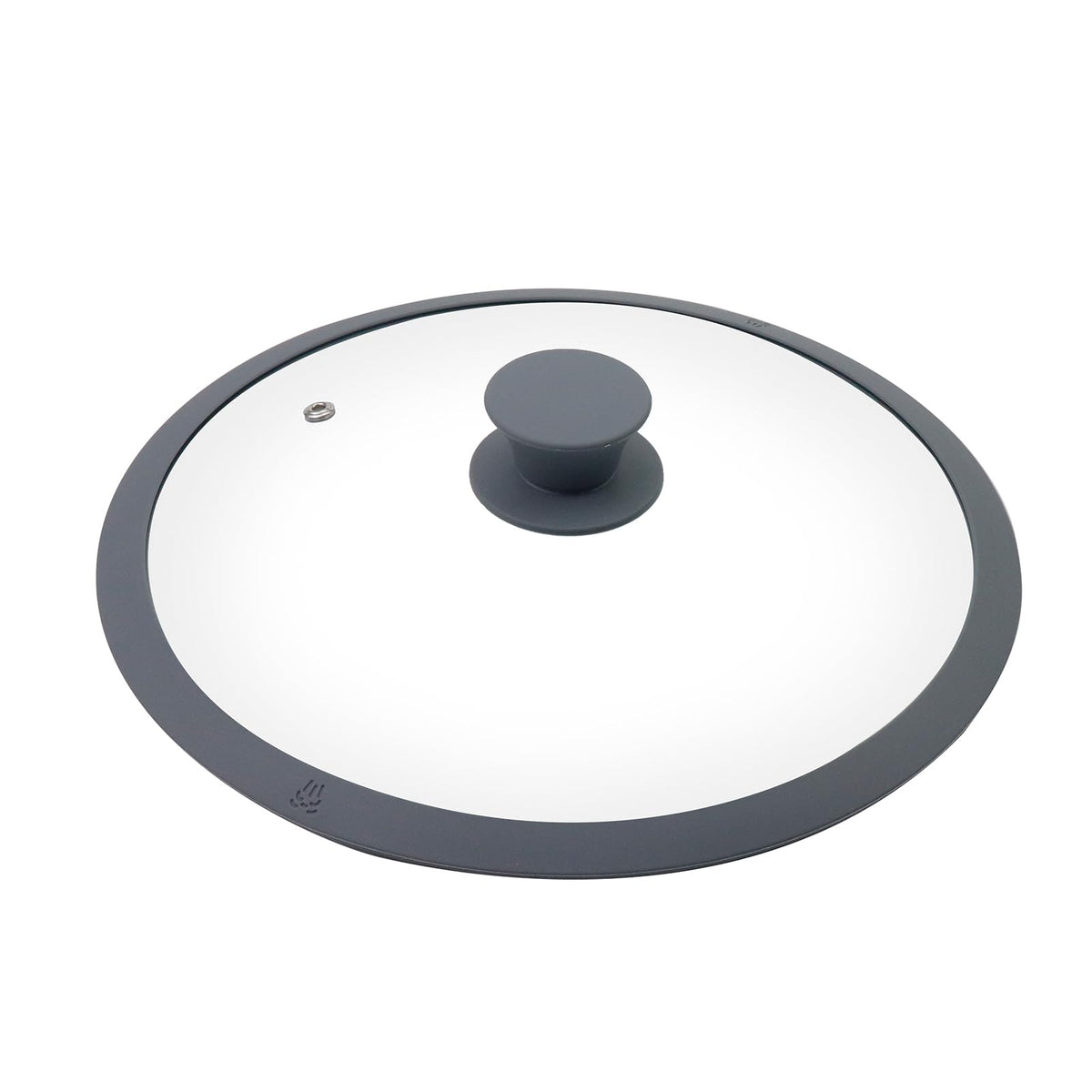 10.5" Round Tempered Glass Lid with Silicone Rim N419