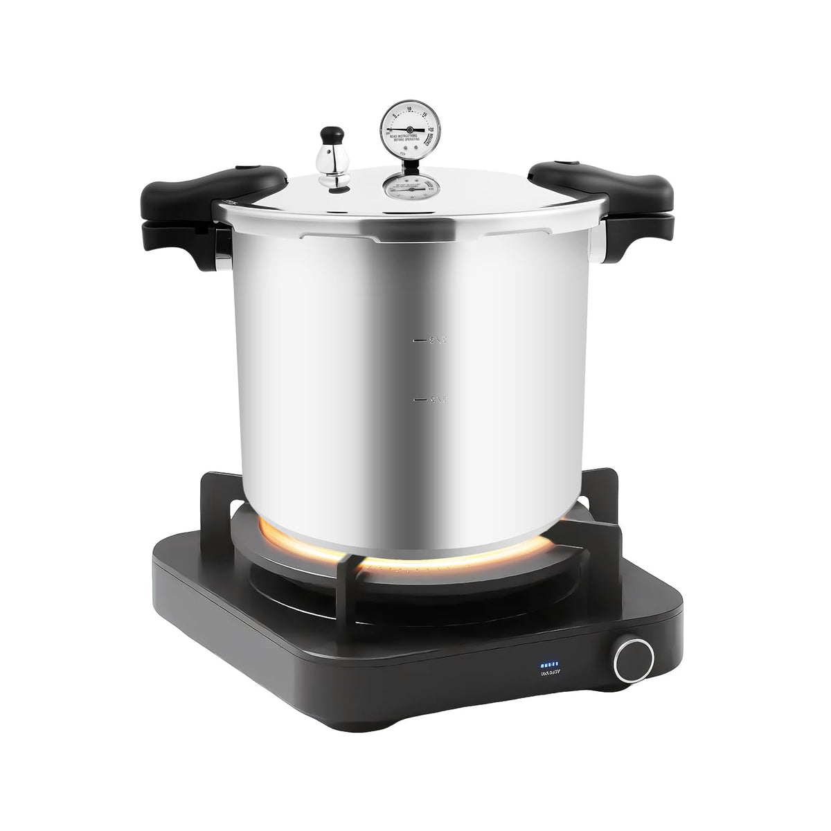 23 Quart Aluminum Pressure Cooker with Pressure Gauge & Release Valve K489877