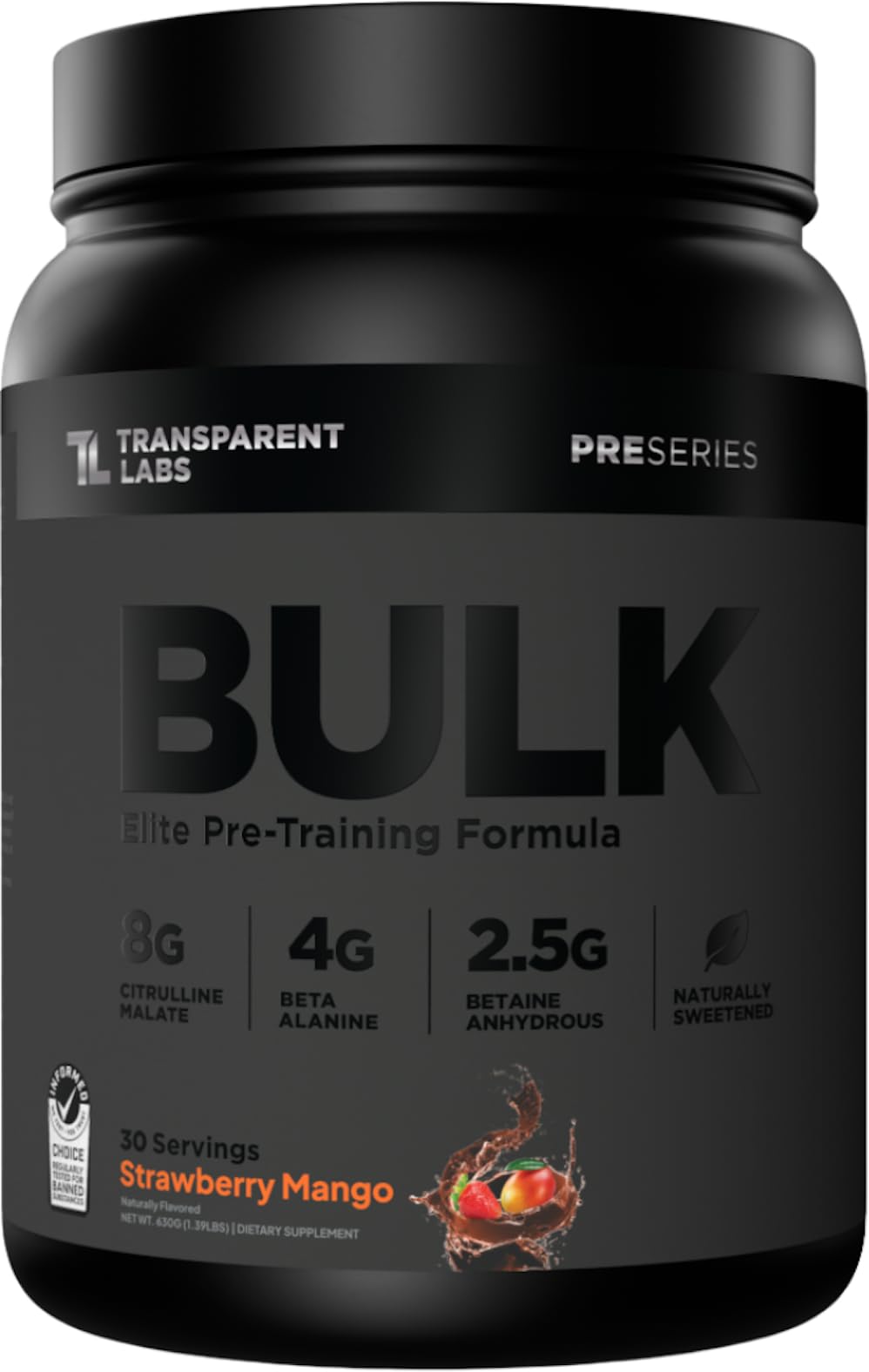 Sugar Free Pre Workout with Beta Alanine, Citrulline Malate & Caffeine, 30 Servings F5267