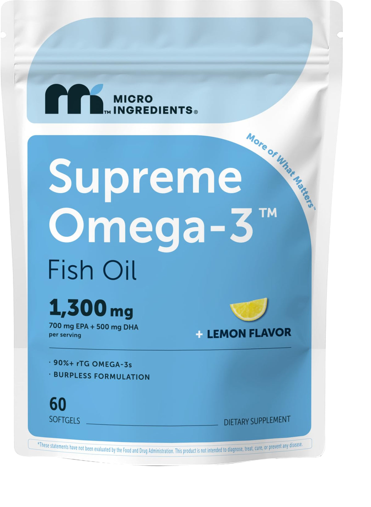 Omega-3 Fish Oil Softgels with Vitamin D3, Lemon Flavor, 60ct J435