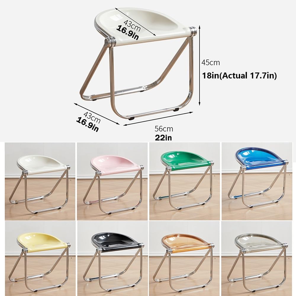 Black Acrylic Folding Chair J2506