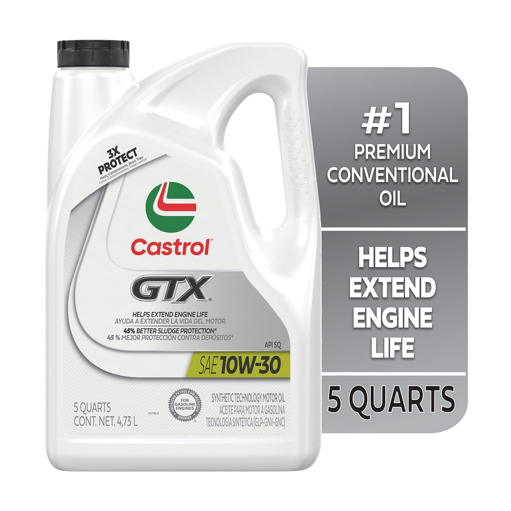 10W-30 Conventional Motor Oil, 5 Quarts V7961