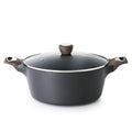 Nonstick Stock Pot with Lid 6.6 QT Black S77150