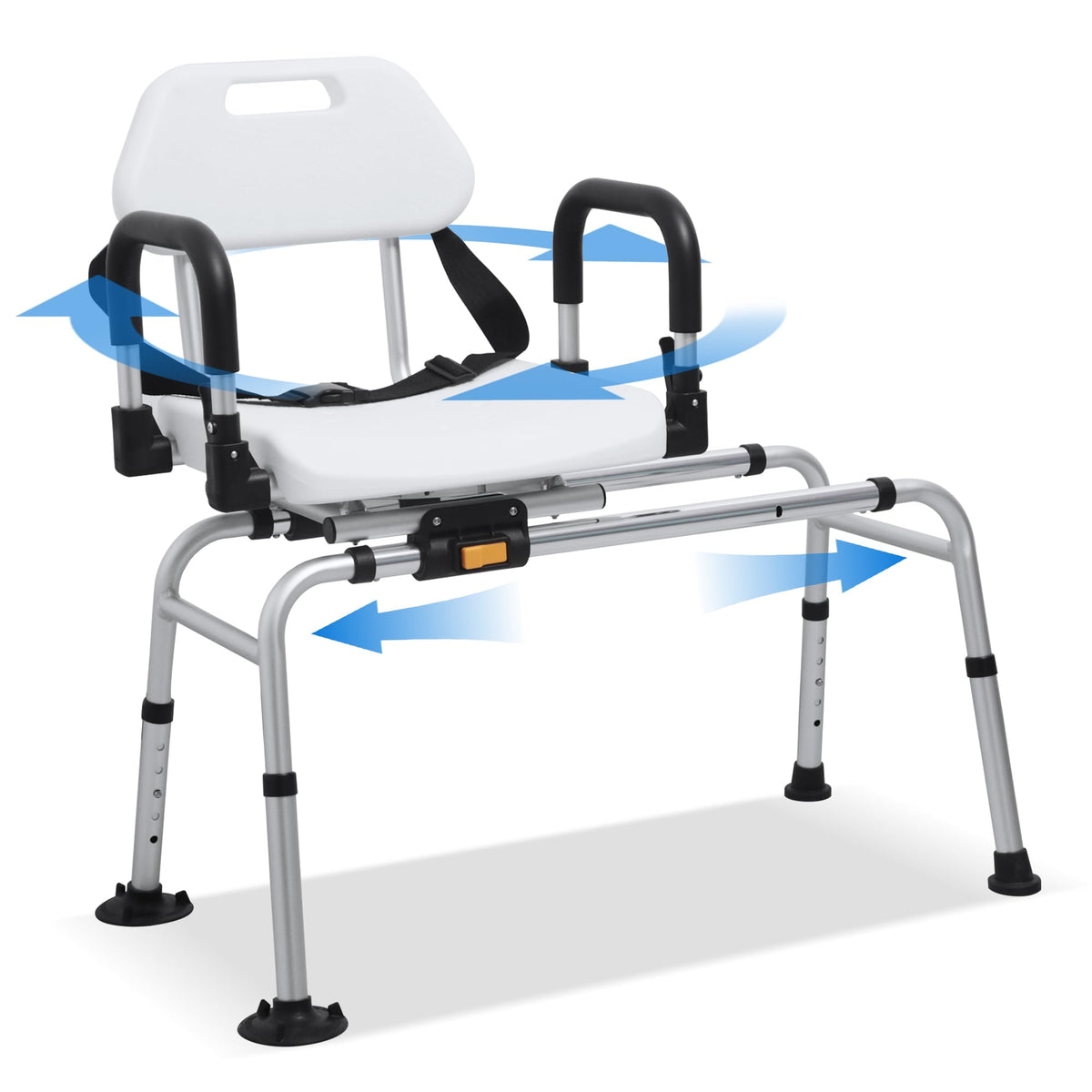 Sliding Shower Chair Tub Transfer Bench with Swivel Seat N792