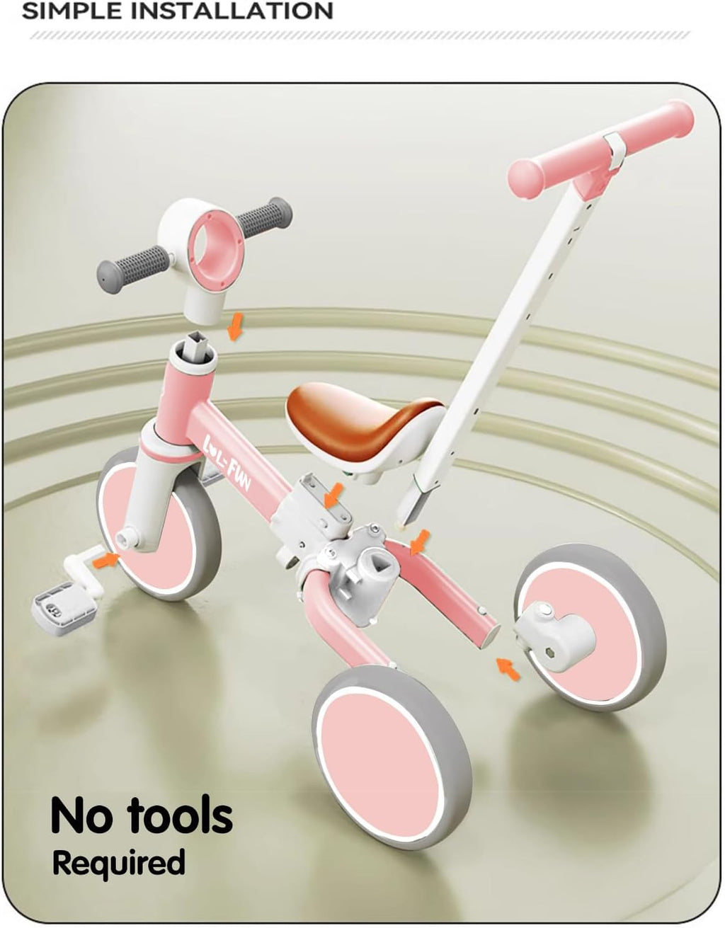 Toddler Balance Bike 5 in 1 Tricycle W118