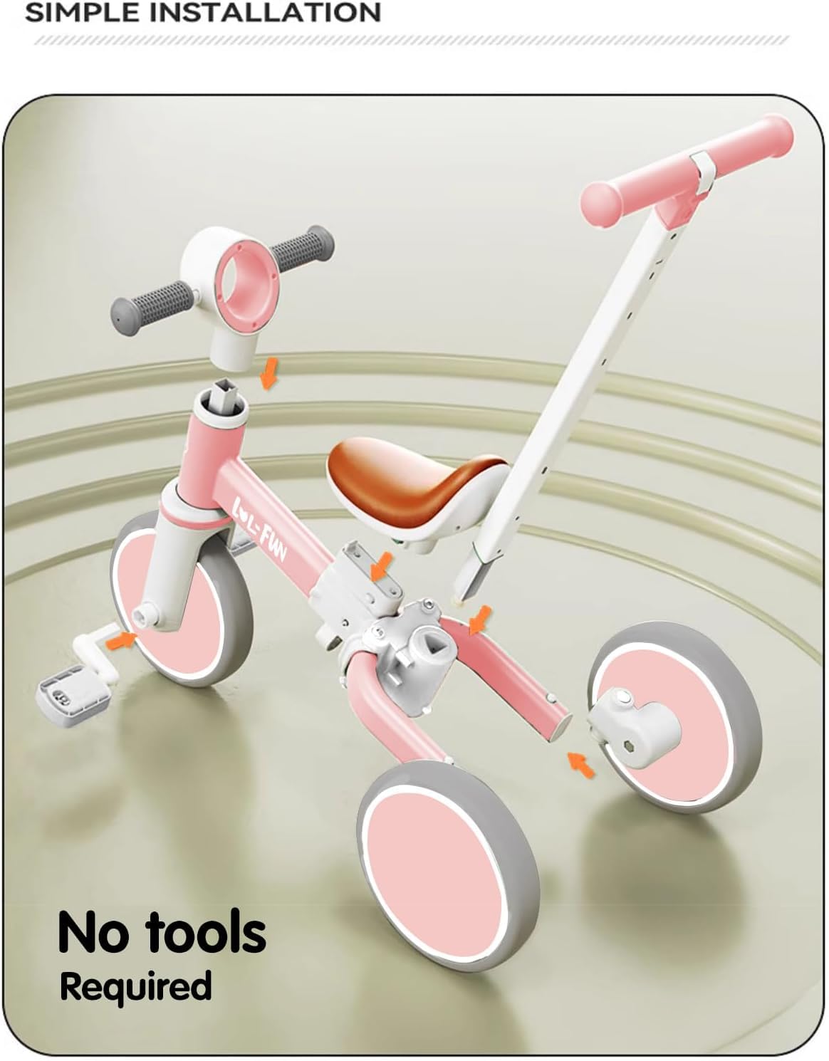 Toddler Balance Bike 5 in 1 Tricycle W118