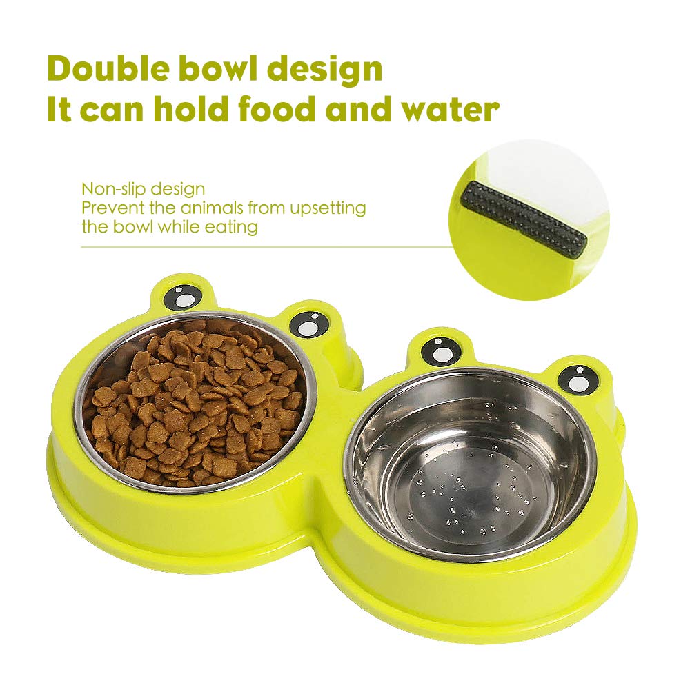 Stainless Steel Non-Slip Double Pet Feeder Q21033
