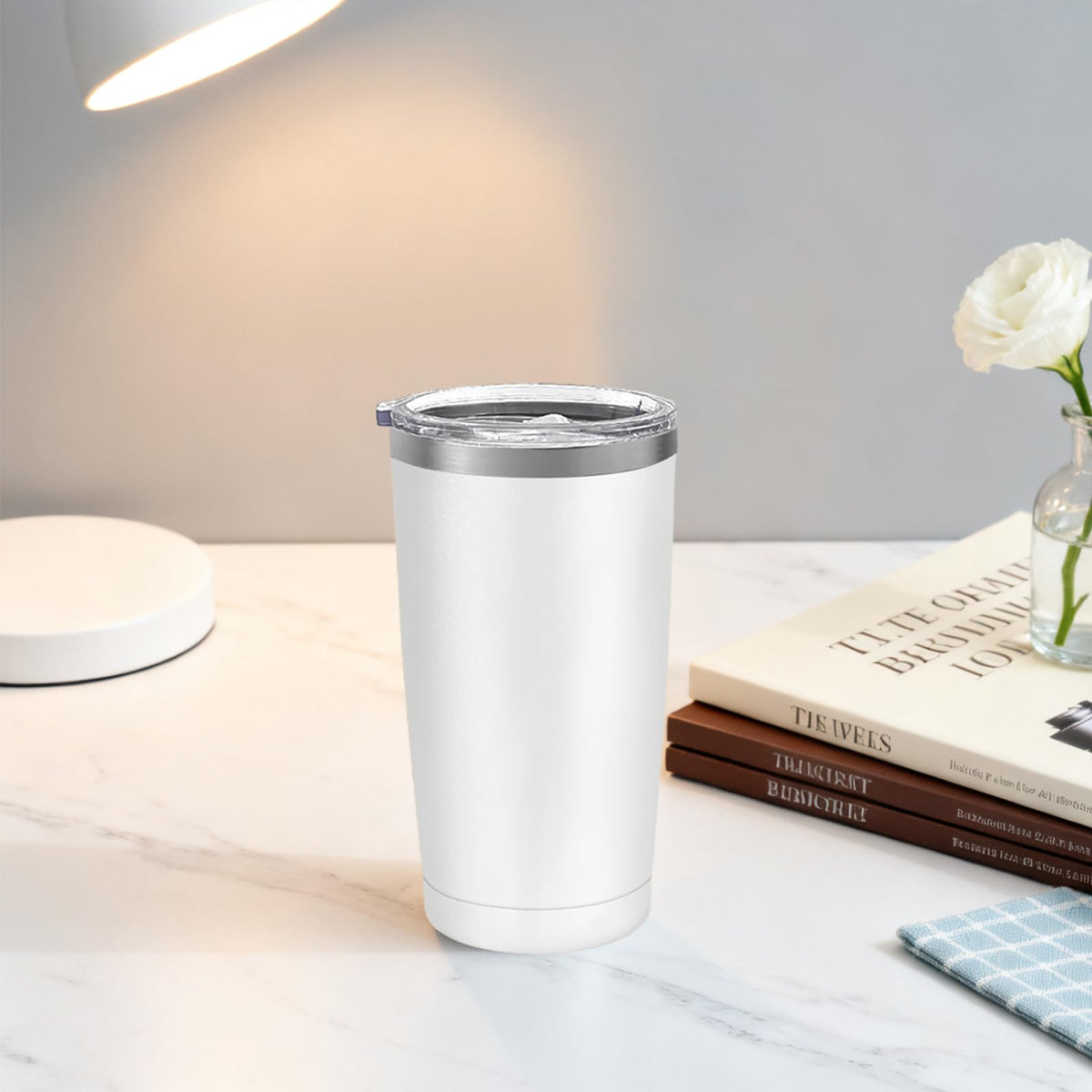 16 Pack Stainless Steel Insulated Tumbler 20oz White Y95209