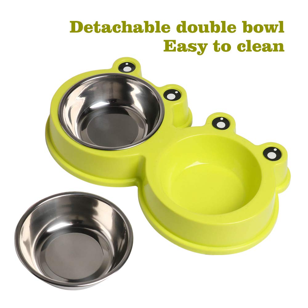 Stainless Steel Non-Slip Double Pet Feeder Q21033