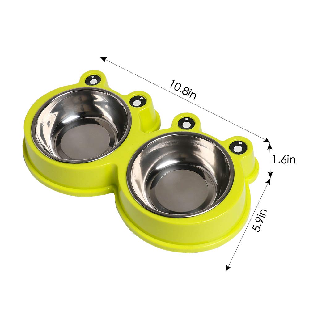 Stainless Steel Non-Slip Double Pet Feeder Q21033