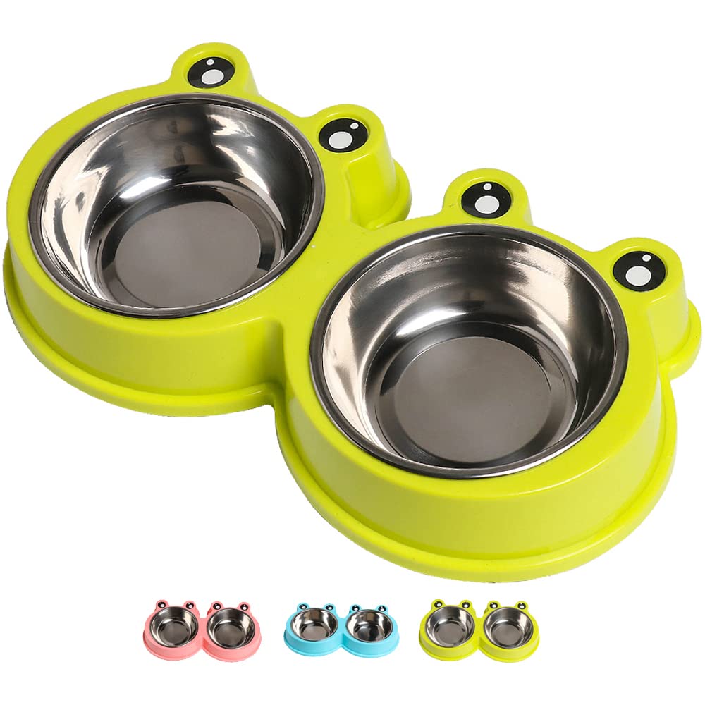 Stainless Steel Non-Slip Double Pet Feeder Q21033