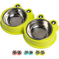 Stainless Steel Non-Slip Double Pet Feeder Q21033