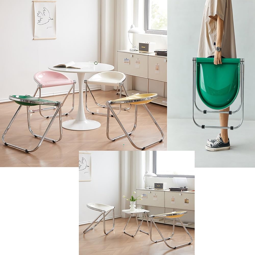 Black Acrylic Folding Chair J2506