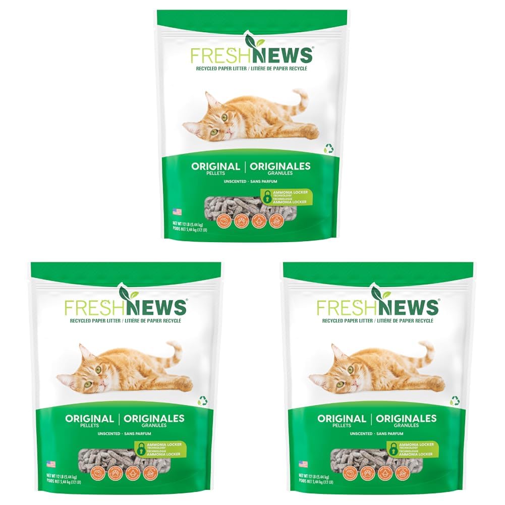 Recycled Paper Cat Litter, 12 Pound, Non-Clumping, Unscented U219