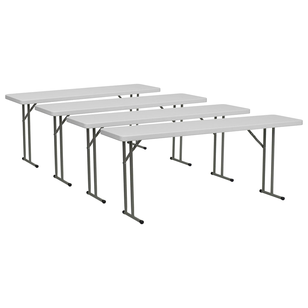 6 ft Plastic Folding Training Table 4-Pack I5905