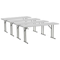 6 ft Plastic Folding Training Table 4-Pack I5905