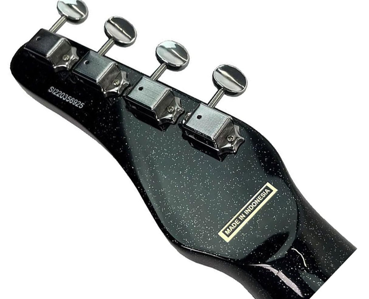 Black Silver Flake Short Scale Bass D3433