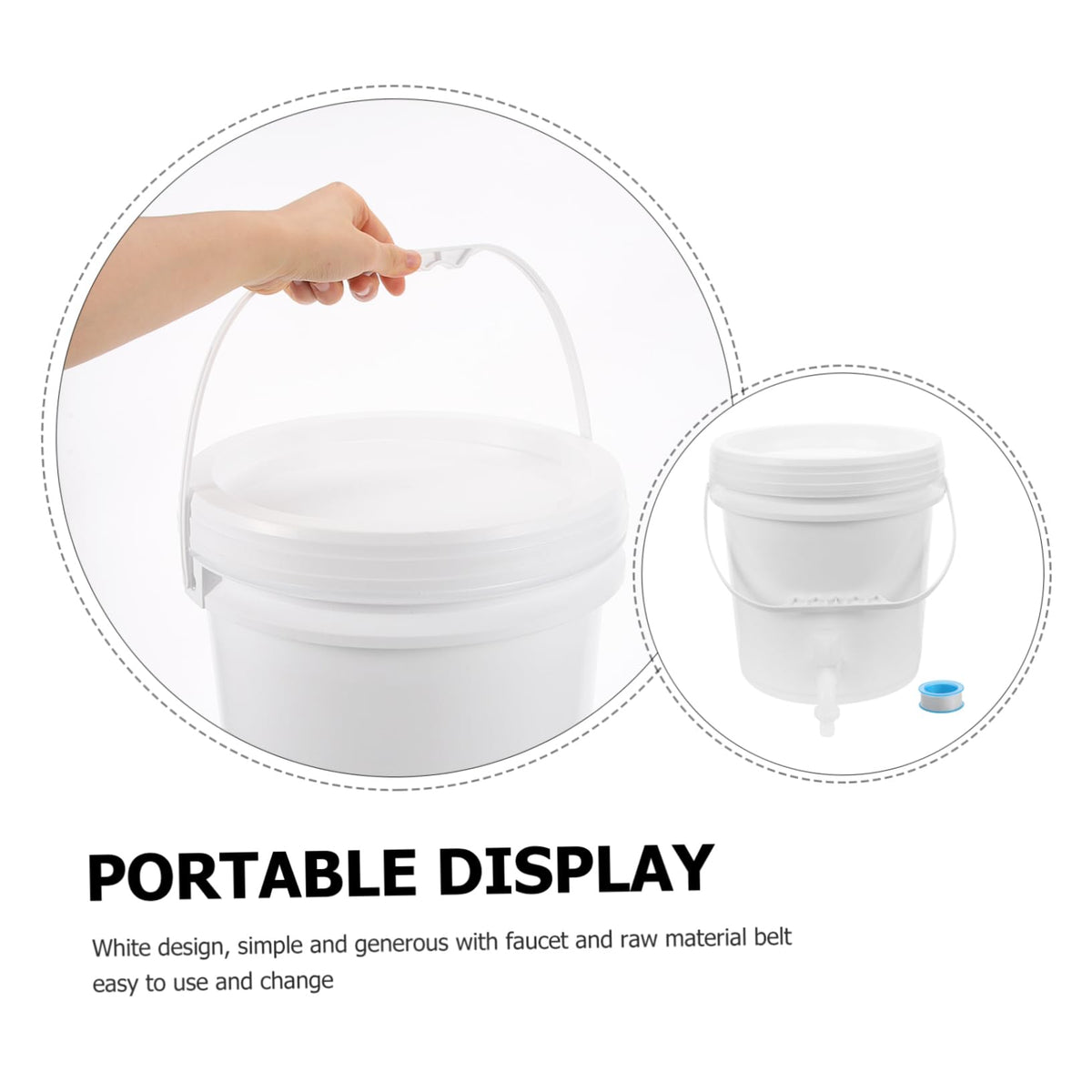 Water Storage Jug with Faucet 10l Plastic Container A546