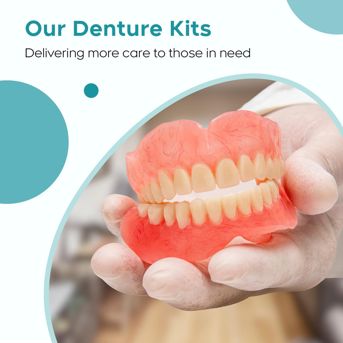 DIY Denture Kit Full Set Top & Bottom Fake Teeth D555