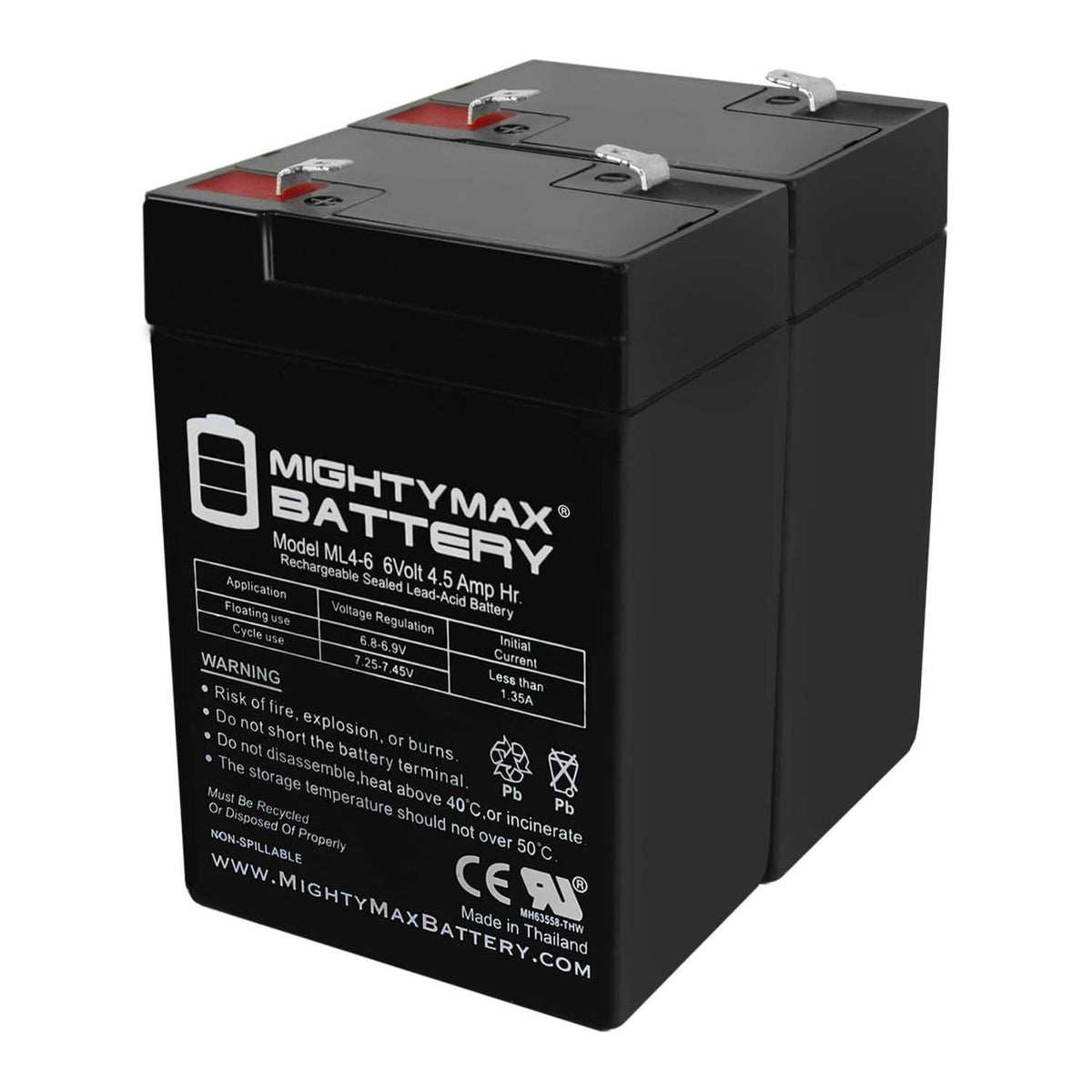 6V 4.5AH Battery 2 Pack H14005