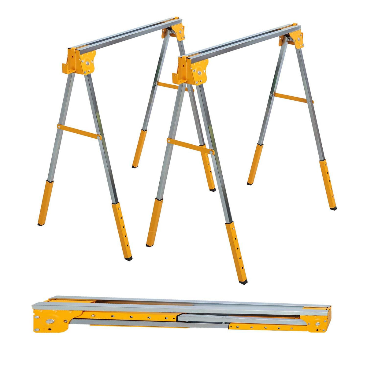 Adjustable Folding Steel Sawhorse 2 Pack P449561