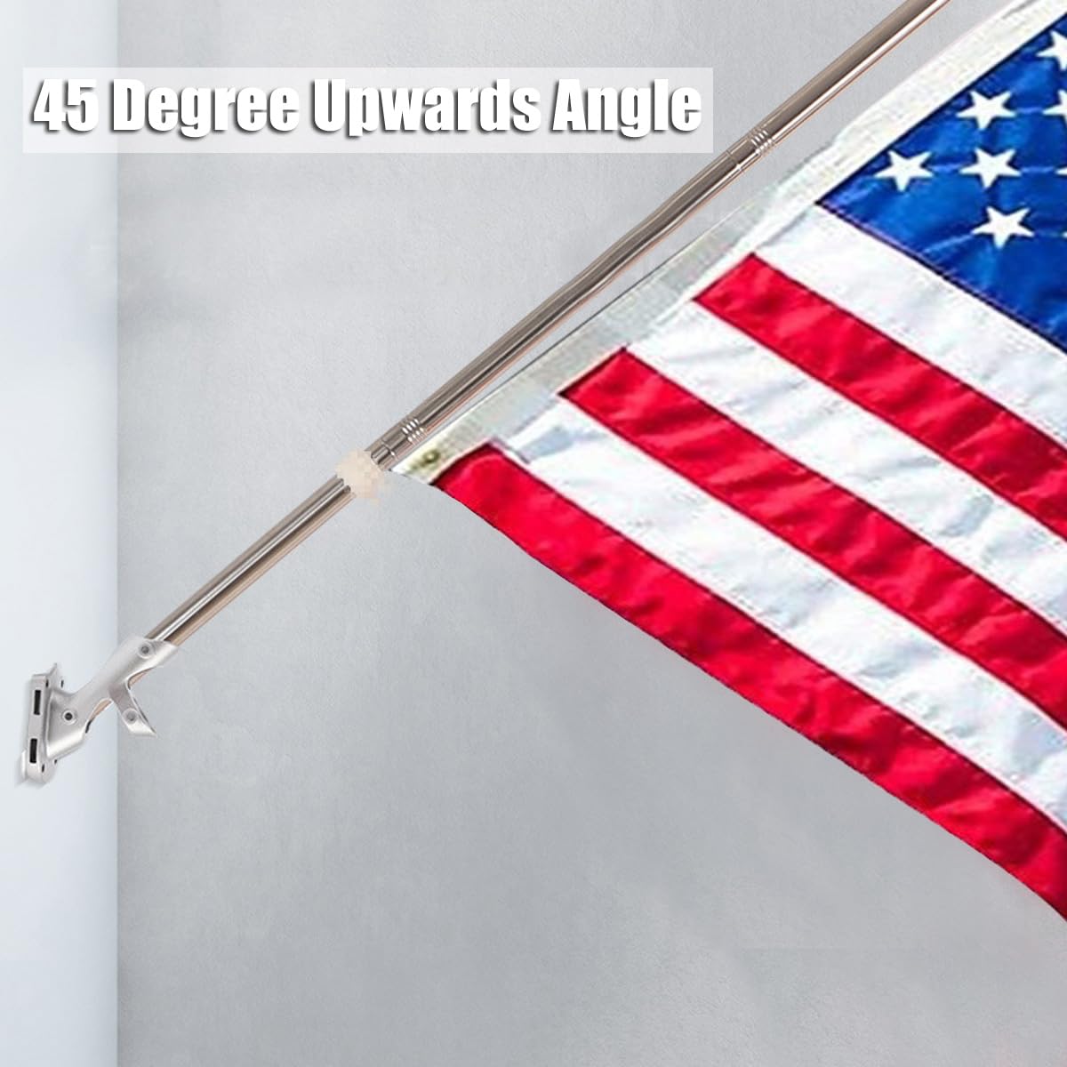 Wall Mount Heavy Duty Outdoor Flag Pole Holder Bracket Y509