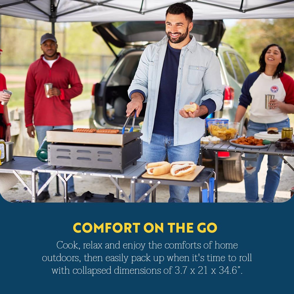 Portable Folding Cook Station with Heat Resistant Tabletop U3745