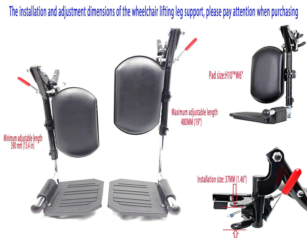 Wheelchair Elevating Legrests with Padded Calf Pads and Composite Footplates L8905