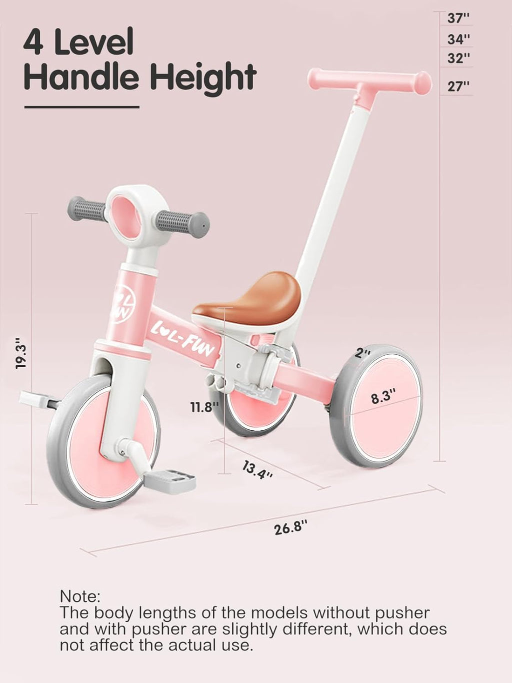 Toddler Balance Bike 5 in 1 Tricycle W118