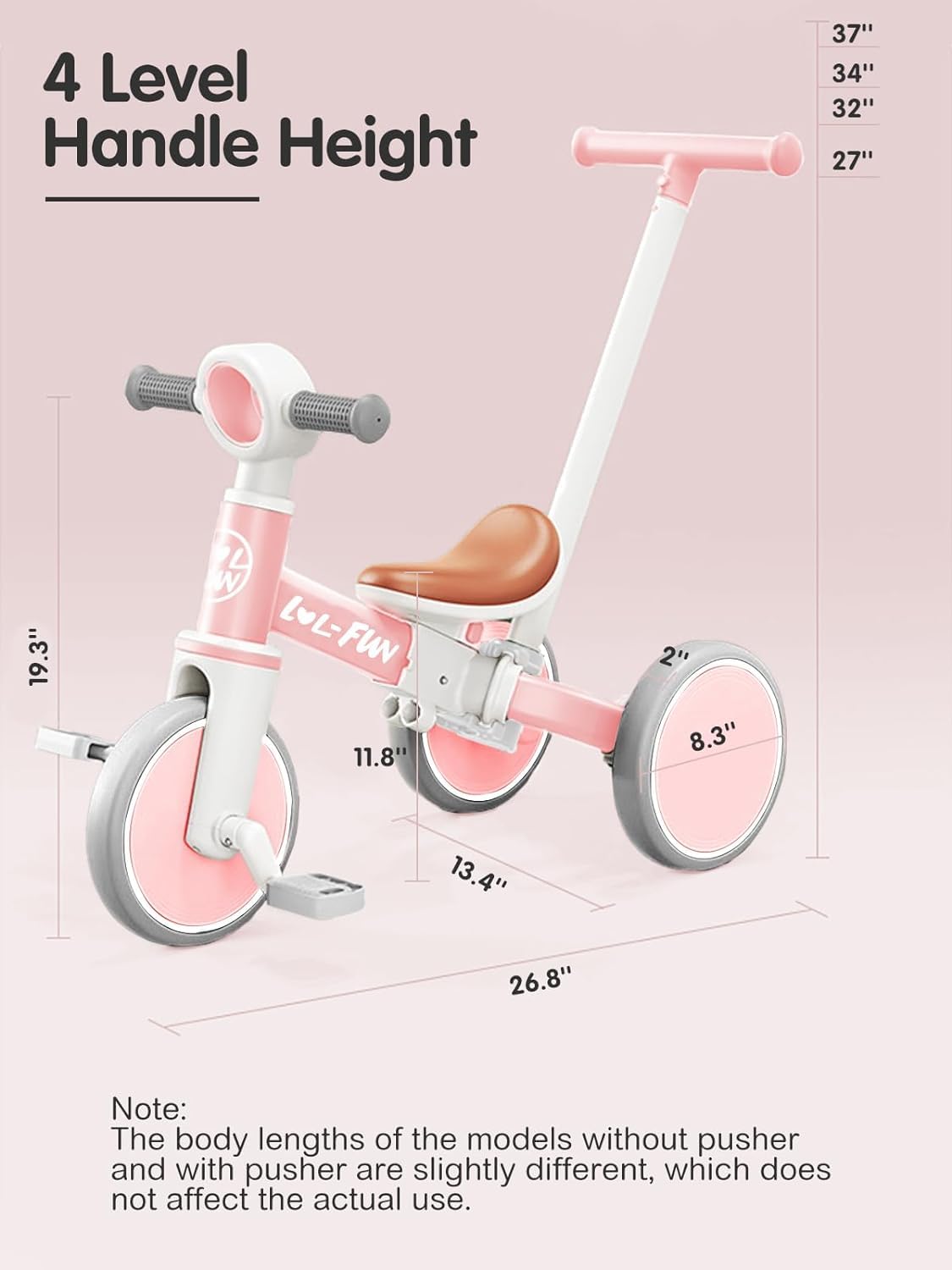Toddler Balance Bike 5 in 1 Tricycle W118