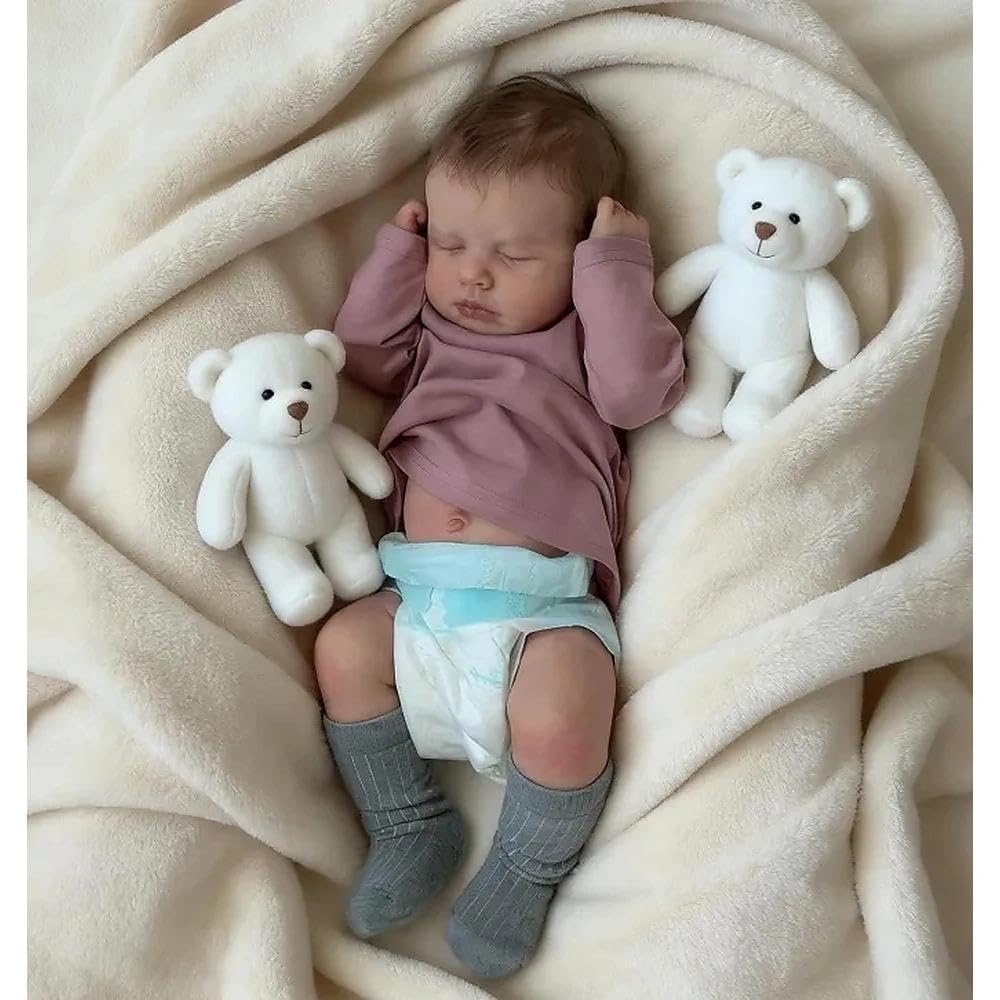 20 Inch Realistic Silicone Reborn Baby Doll Boy with Rooted Hair D128615
