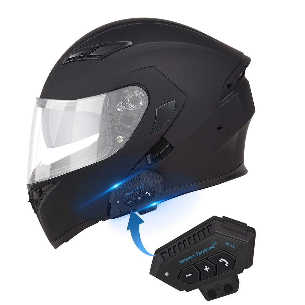Bluetooth Modular Motorcycle Helmet DOT Approved Dual Visor V670