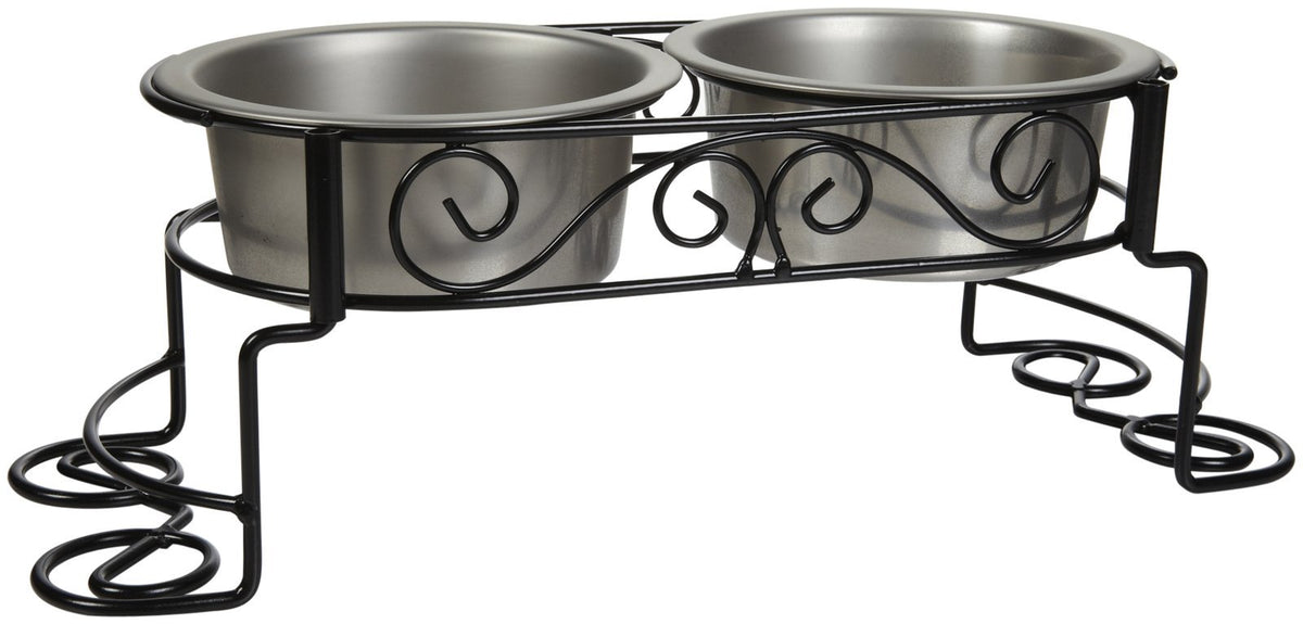 Elevated Dog Bowls with Stainless Steel Bowls Z7701