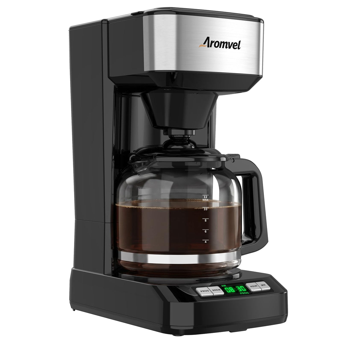 12-Cup Programmable Drip Coffee Maker with Glass Carafe S987