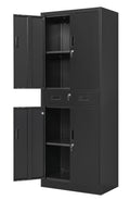 Metal Locking Storage Cabinet with Adjustable Shelves and 1 Drawer N536764