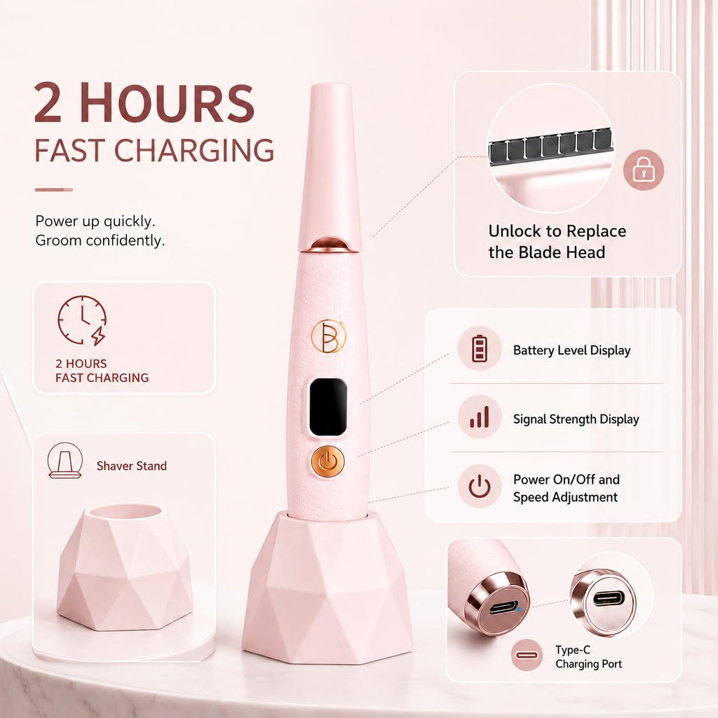 Rechargeable Sonic Dermaplane Razor with 10 Refills S99036