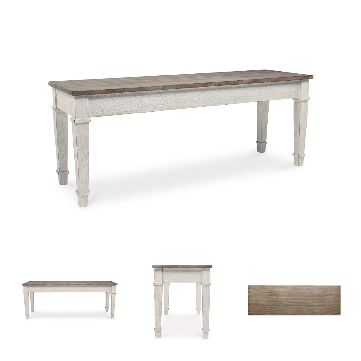 White Light Brown Wood Storage Bench V826