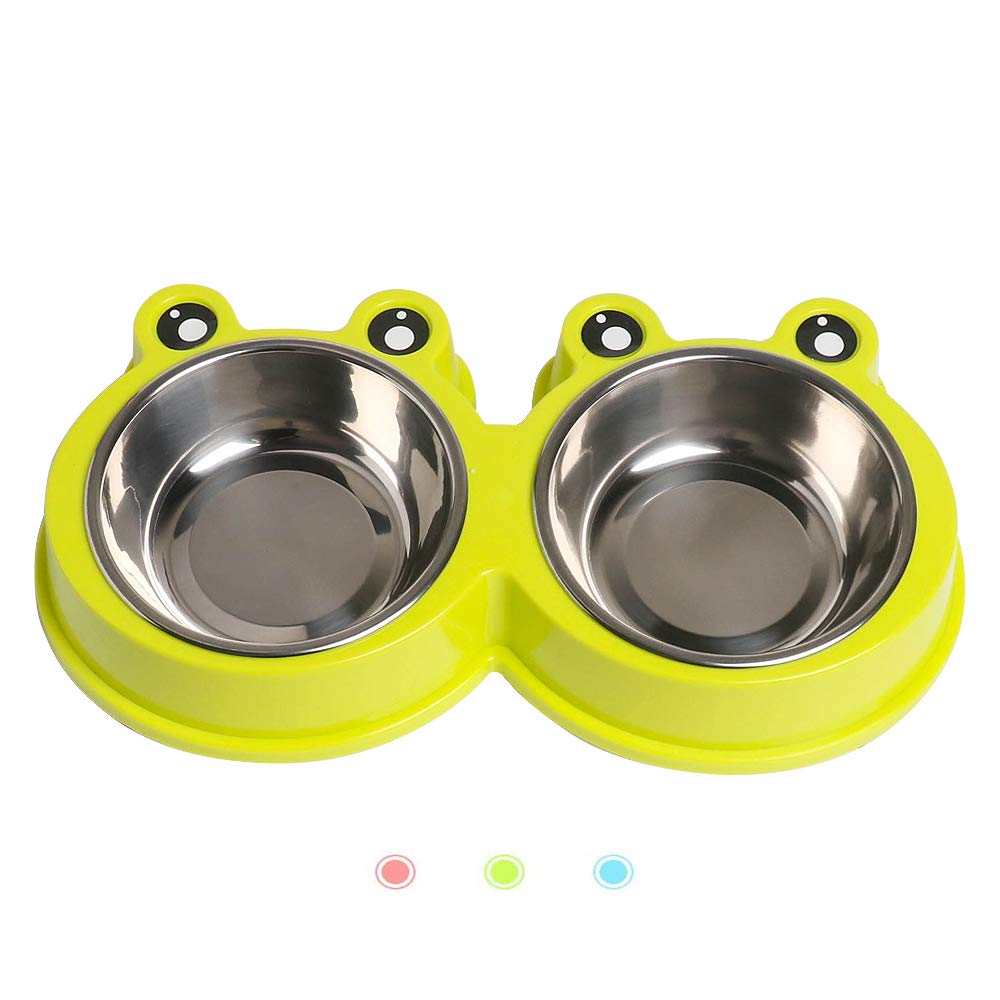 Stainless Steel Non-Slip Double Pet Feeder Q21033