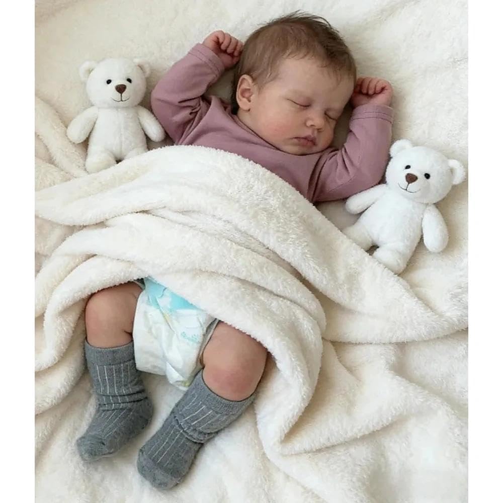 20 Inch Realistic Silicone Reborn Baby Doll Boy with Rooted Hair D128615